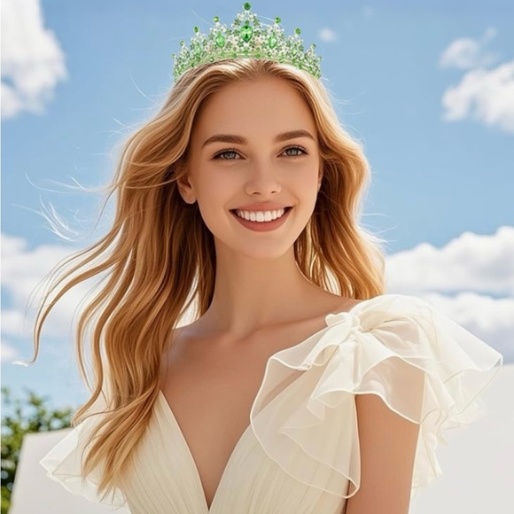 Elegant Green Crystal Tiara main image 10